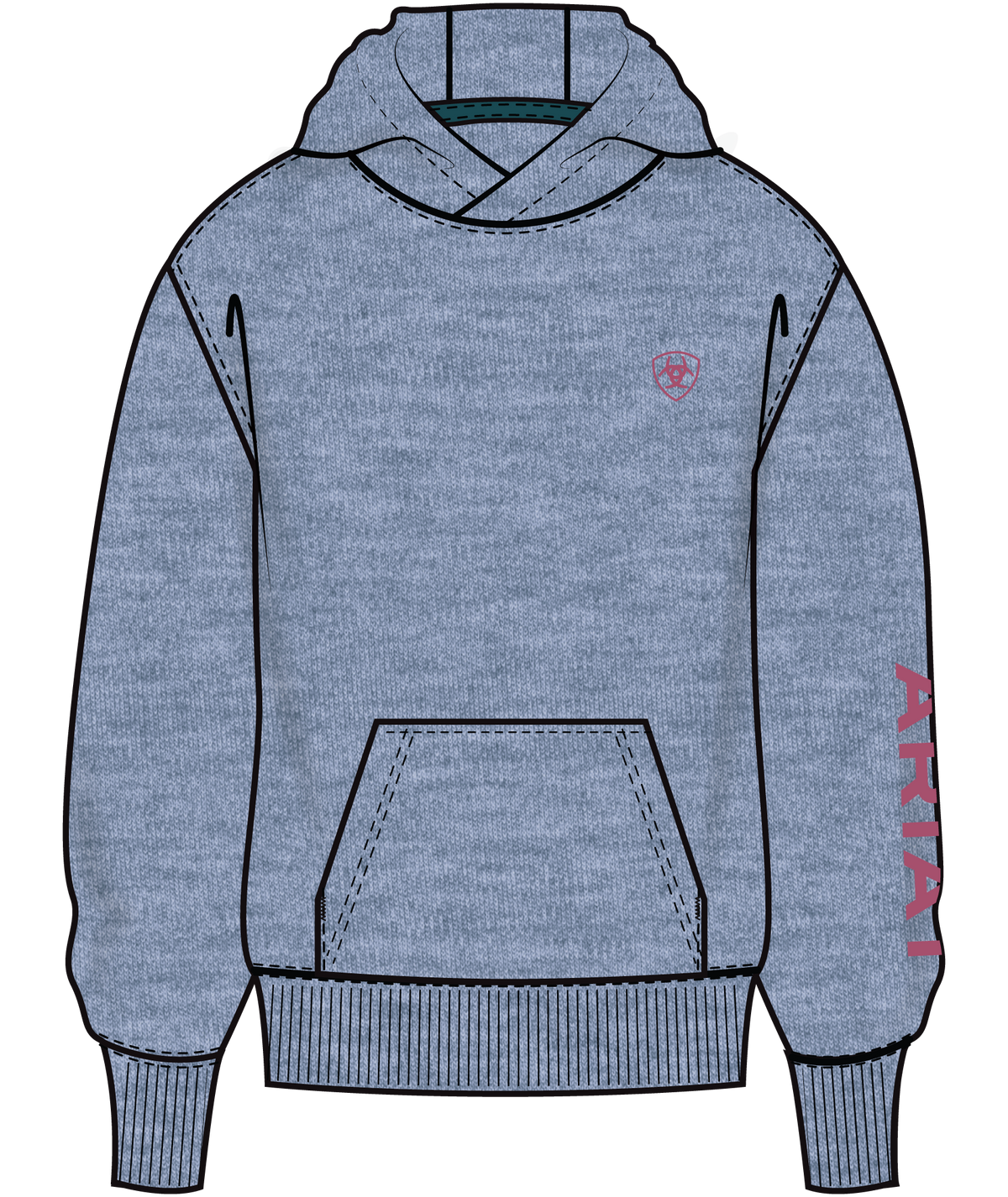 Ariat Girl’s 2.0 Hoodie - Vintage Indigo Heather