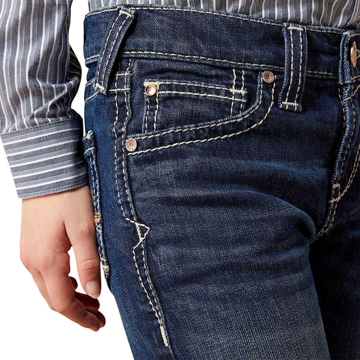 Ariat Girls Andrea Wide Trouser Jeans - Pacific