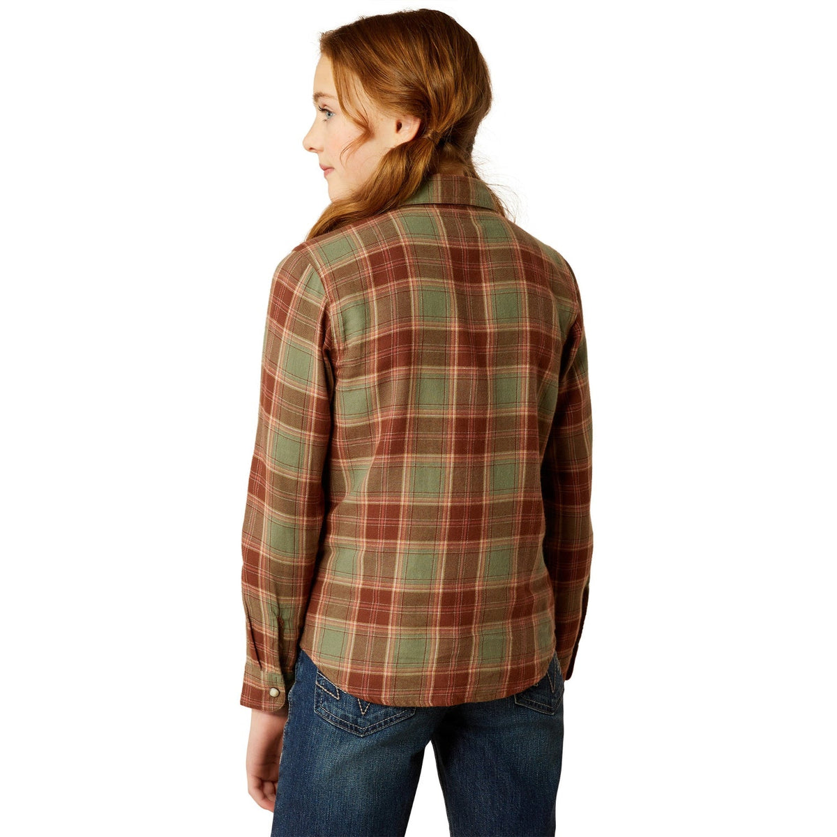 Ariat Girl’s Ava Plaid Shirt - Oakwood Plaid