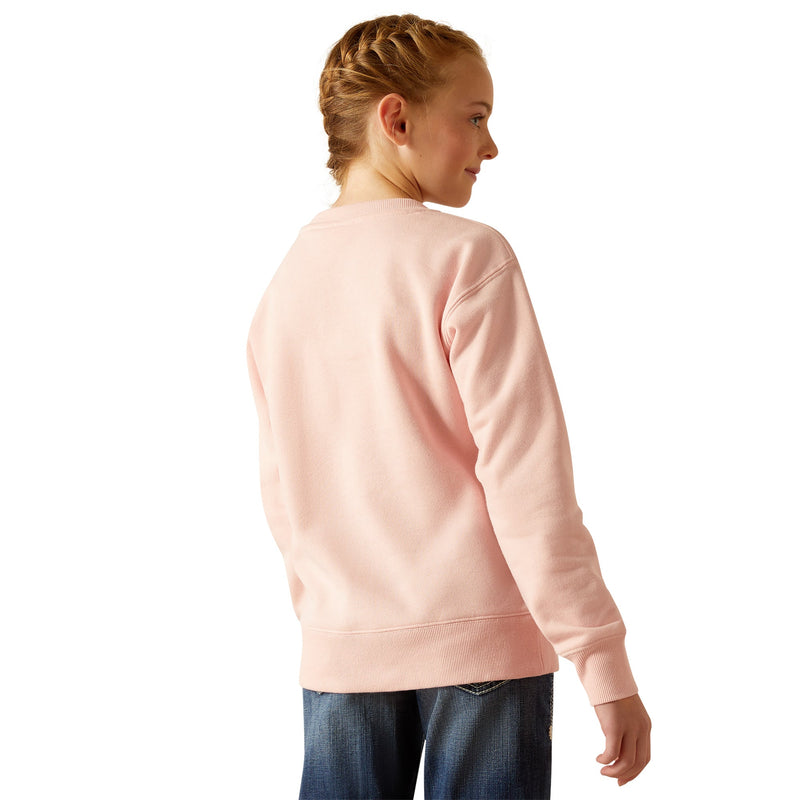 Ariat Girl’s College Sweatshirt - Blushing Rose