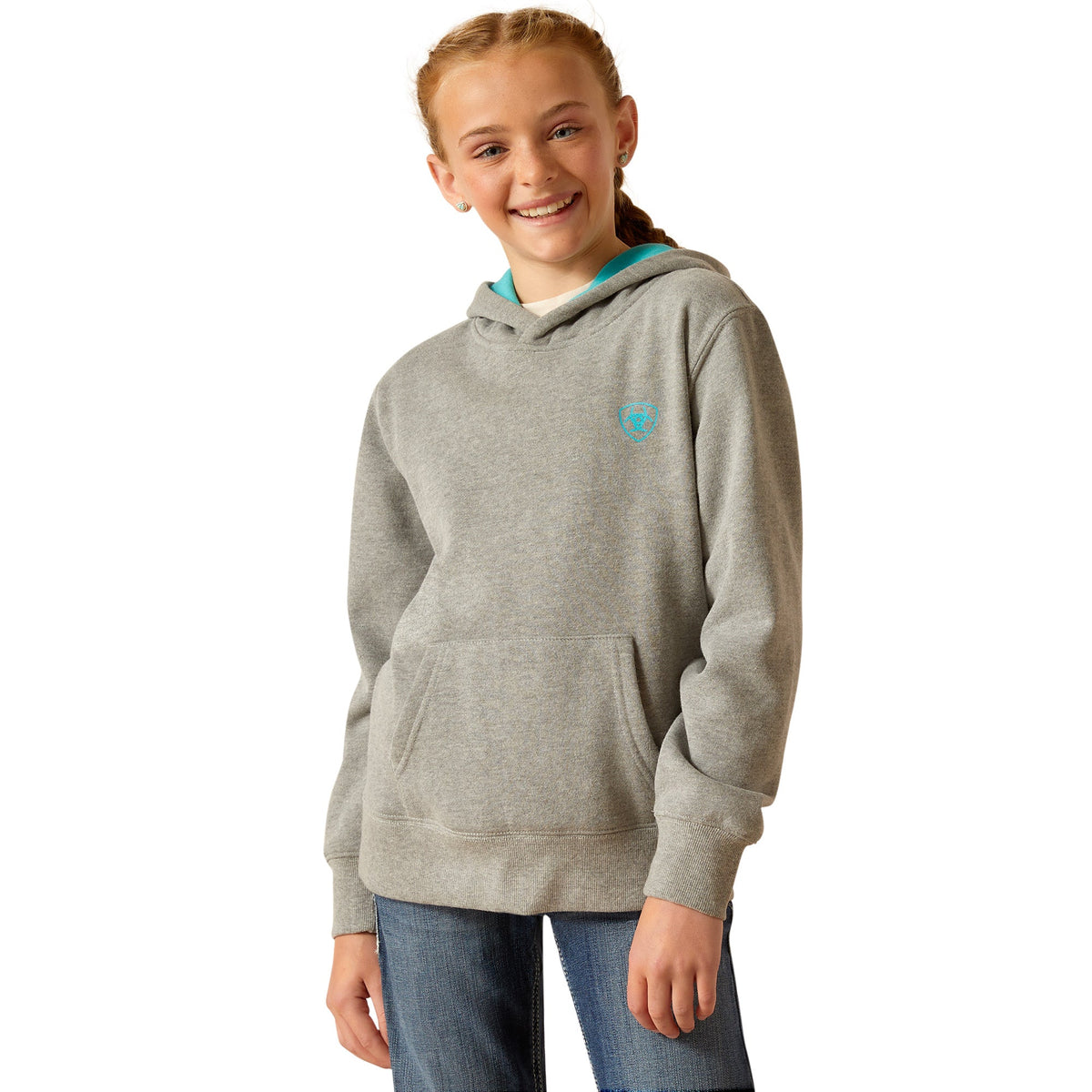 Ariat Girl’s Equipment Hoodie - Heather Grey