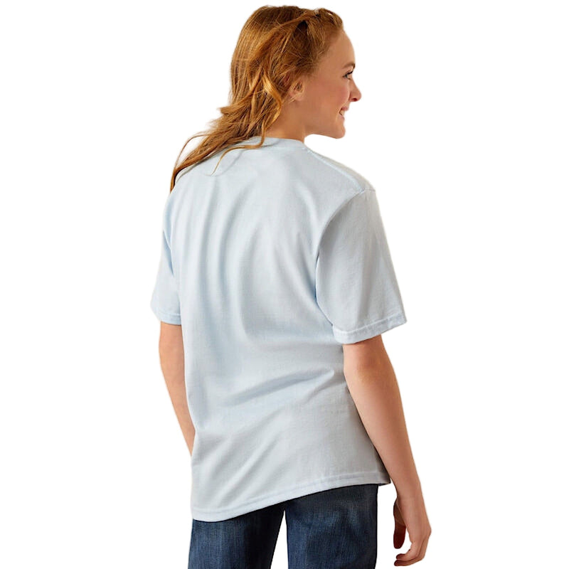 Ariat Girls Fancy Type T-Shirt - Sky Blue