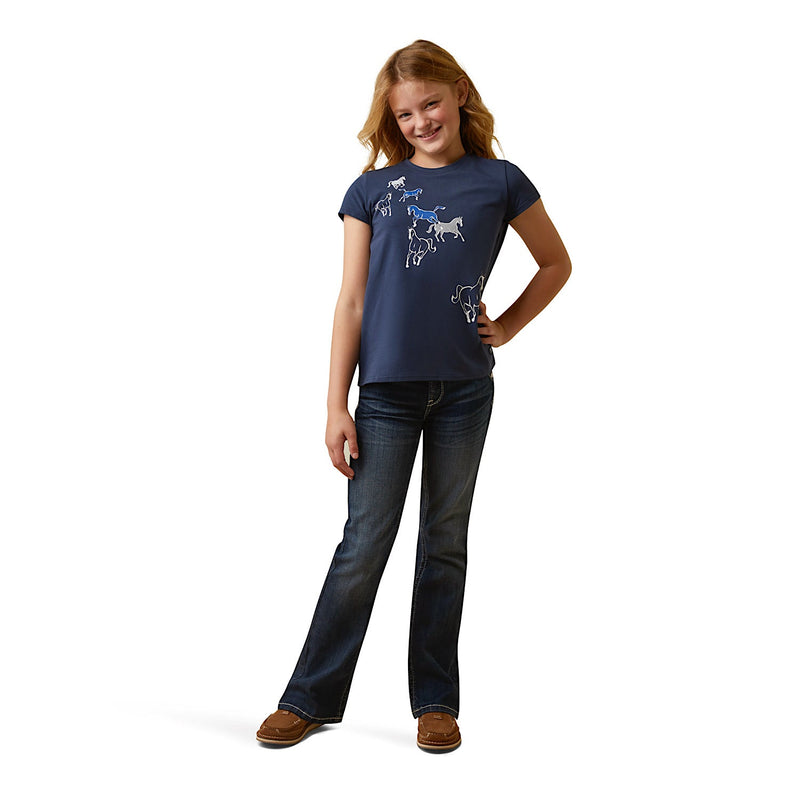 Ariat Girl’s Frolic SS T-Shirt Navy Eclipse