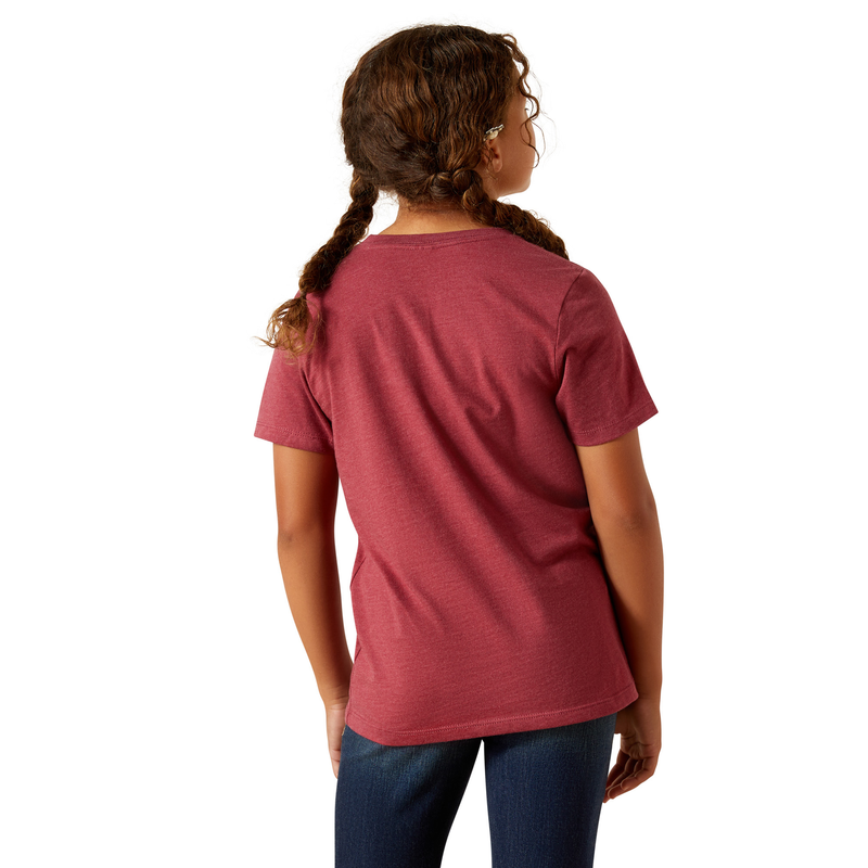 Ariat Girls Grown Wild Tee - Cardinal