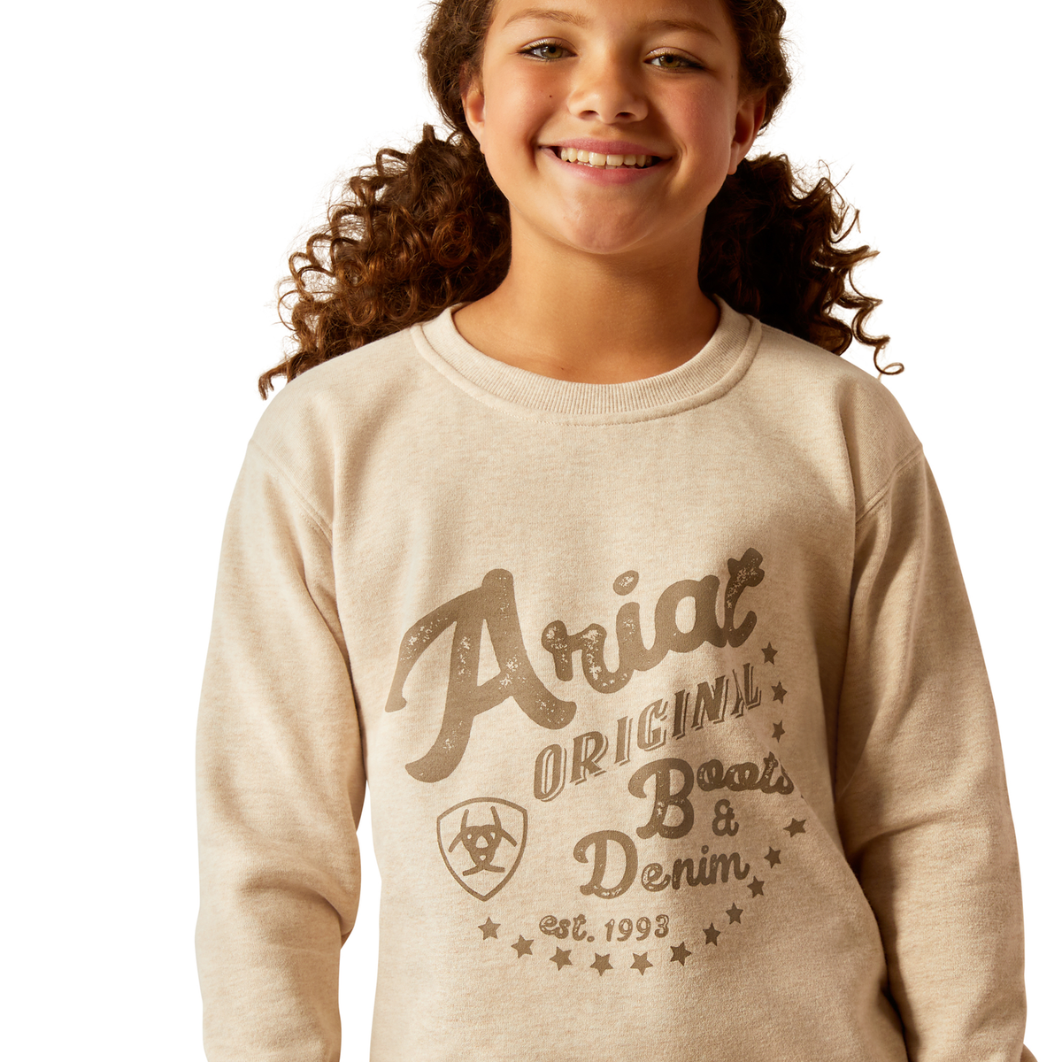 Ariat Girl’s Original Sweatshirt - Oatmeal Heather