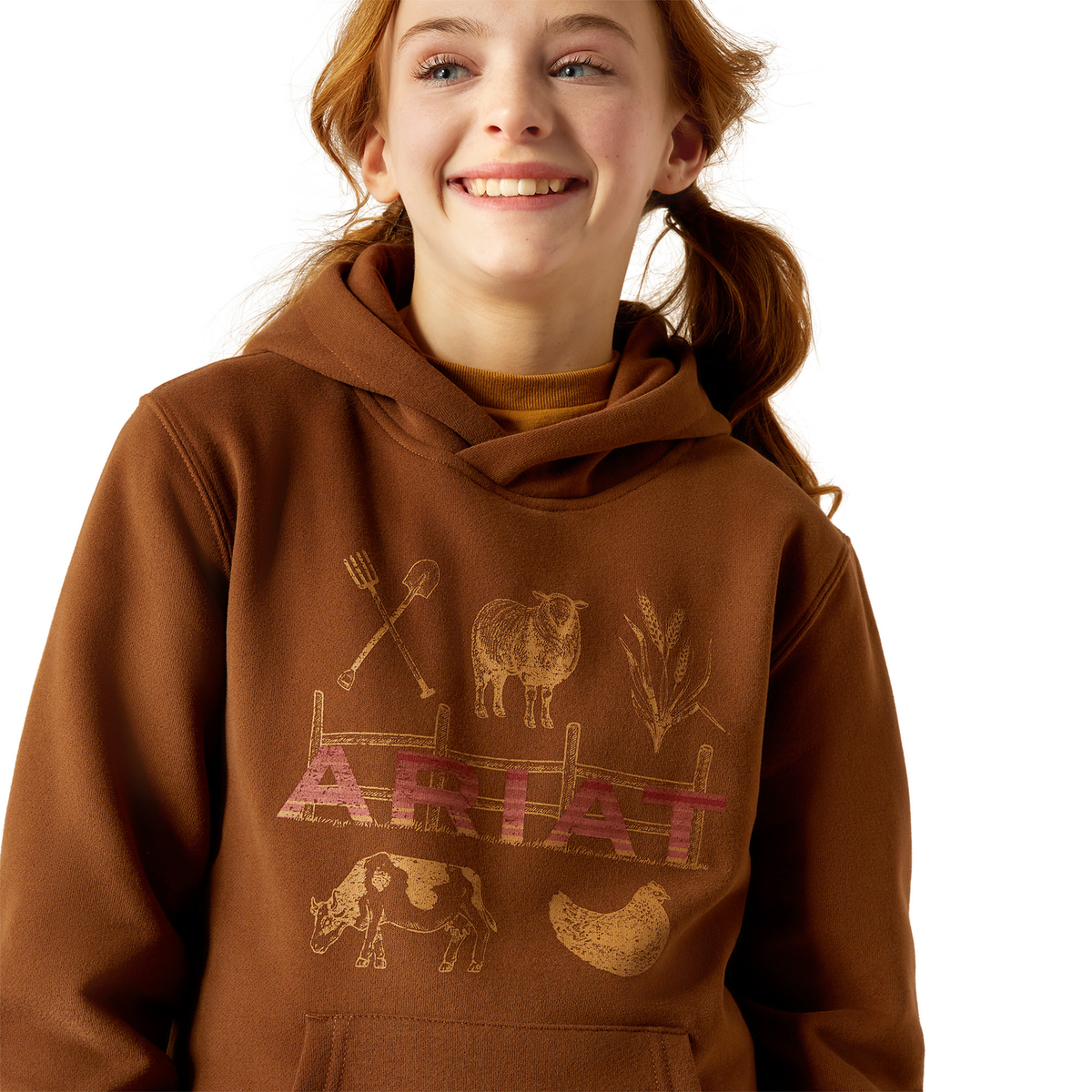 Ariat Girl’s Ranch Collections Hoodie - Soft Silt