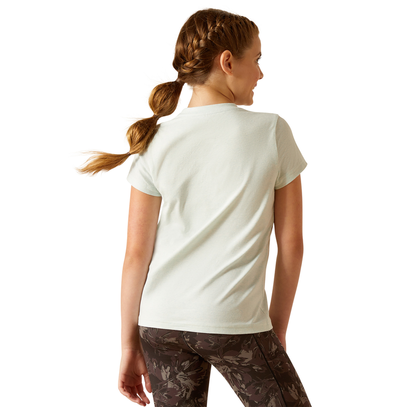 Ariat Girl’s Saddle Short Sleeve T-Shirt - Heather Plume