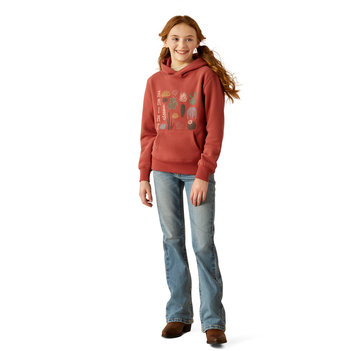 Ariat Girl’s Southwest Collections Hoodie - Marsala