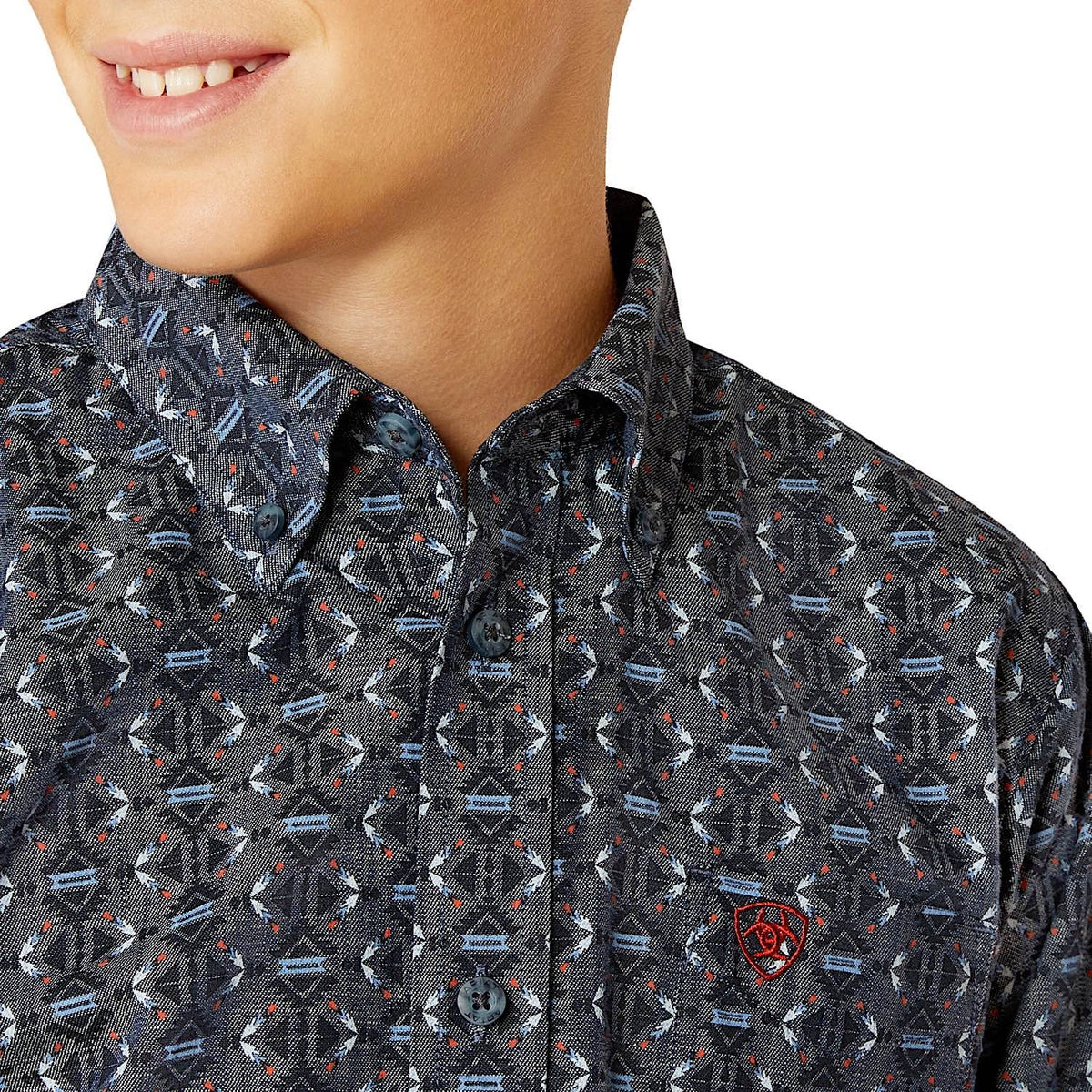 Ariat Kids Rochard Shirt - Chambray Blue
