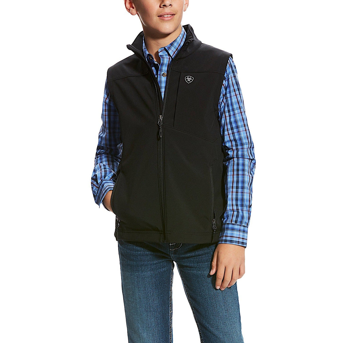 Ariat Kidâs Vernon 2.0 Softshell Vest - Black