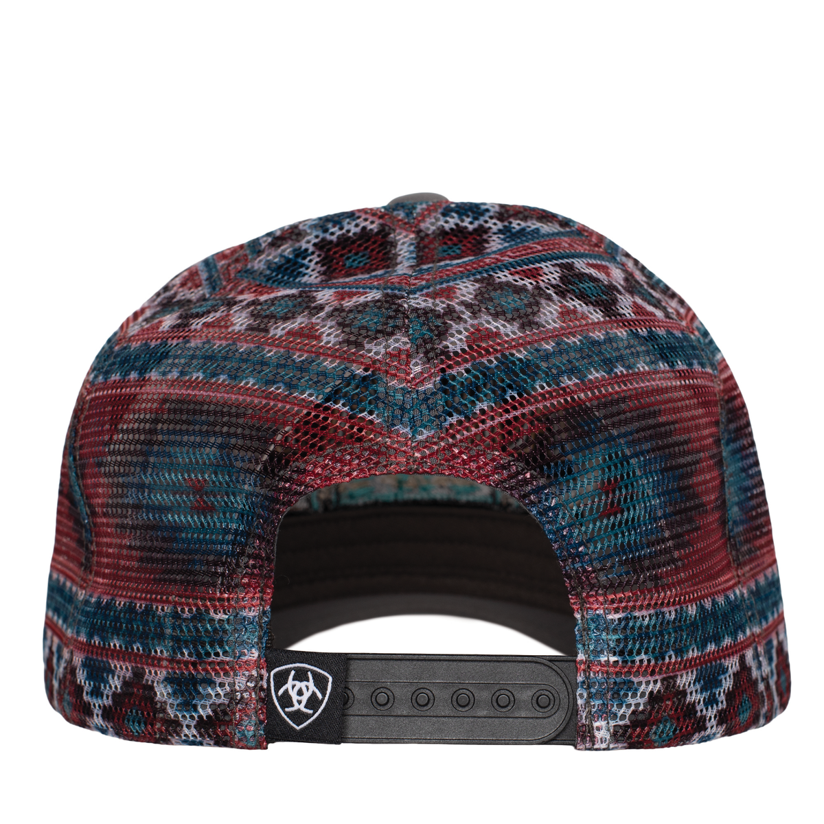Ariat Longhorn Trucker Cap - Grey / Aztec Mesh