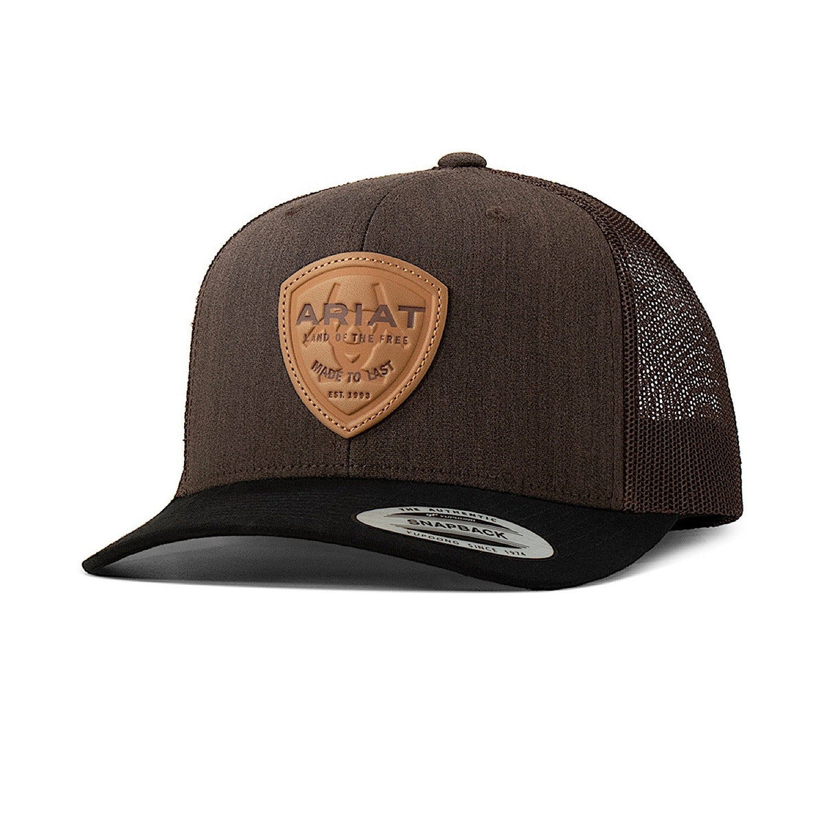 Ariat Mens Made To Last Mesh Snap Back Cap - Brown