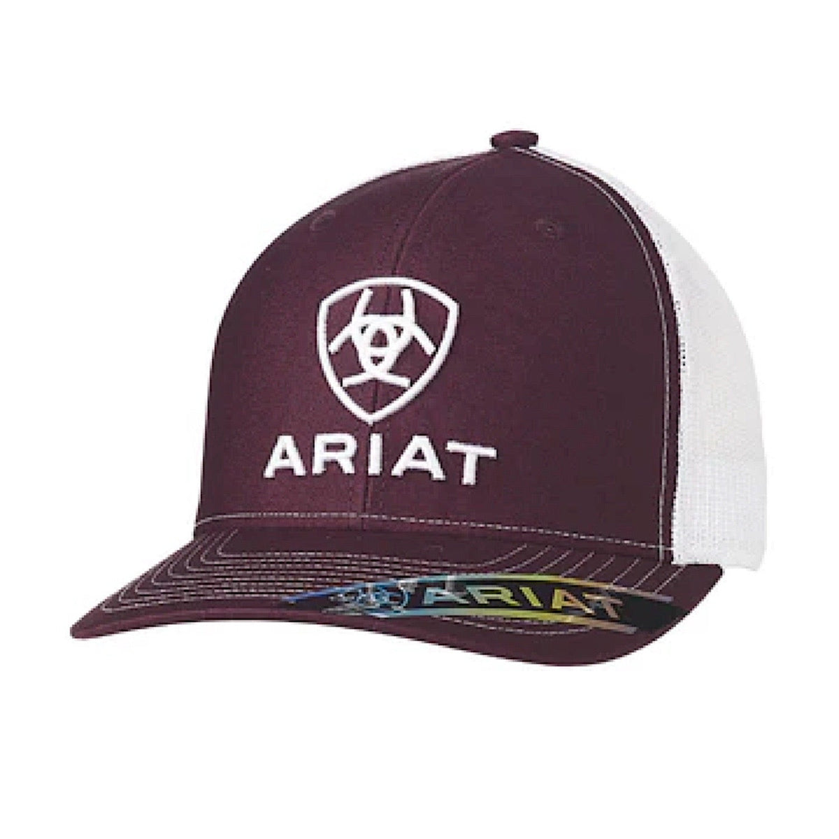 Ariat Mens 112 Cap - Burgundy / White