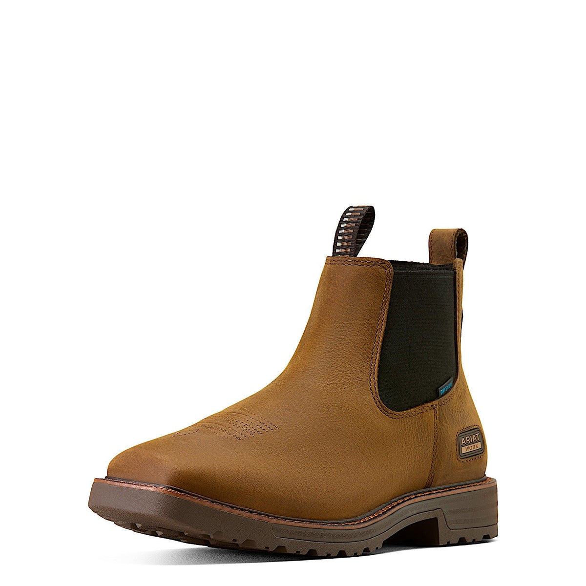 Ariat Men’s Activator H20 Wide Square Toe Chelsea Work Boot - Rye Brown