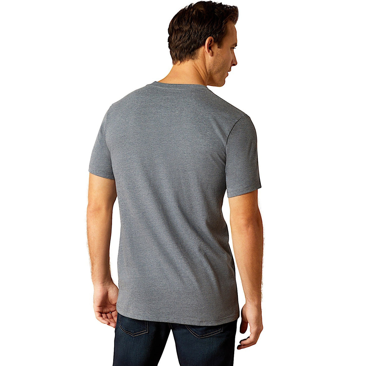 Ariat Men’s B&W Logo T-Shirt - Athletic Heather