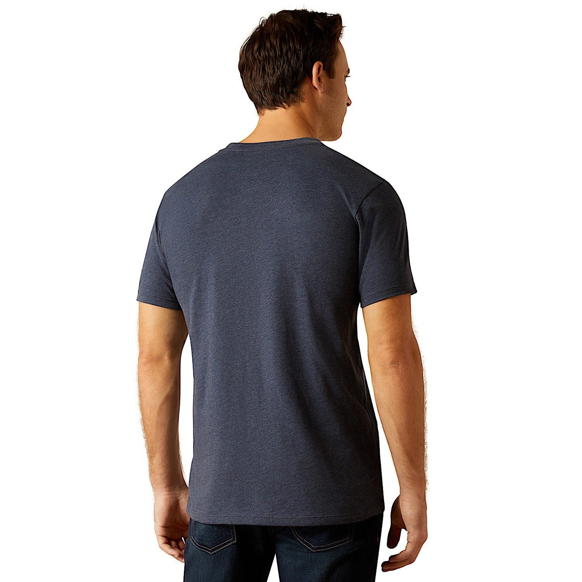 Ariat Men’s B&W Logo T-Shirt - Navy Heather