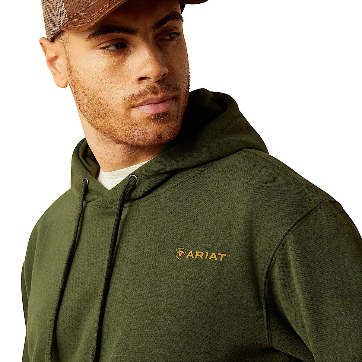 Ariat Men’s Barbwire Skull Hoodie - Dark Green