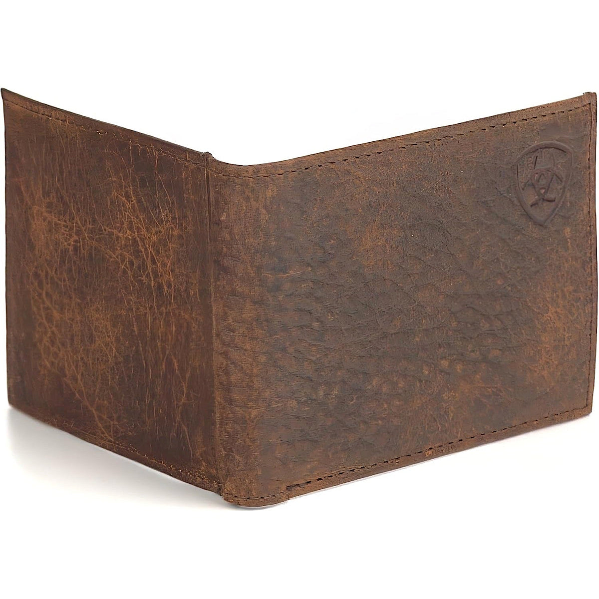 Ariat Mens Bifold Wallet Shield Logo - Brown