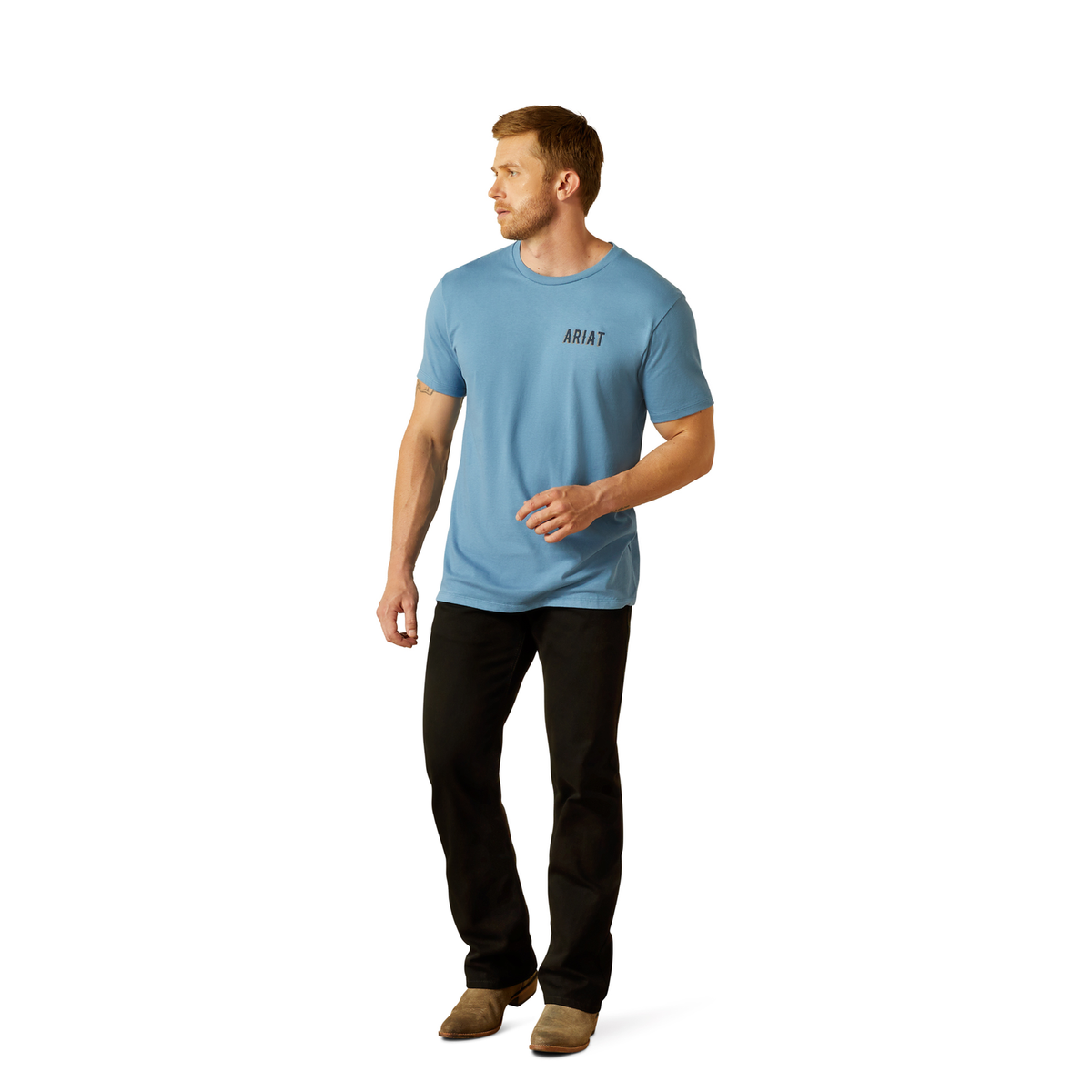 Ariat Mens Blazing Saddle Tee - Coronet Blue