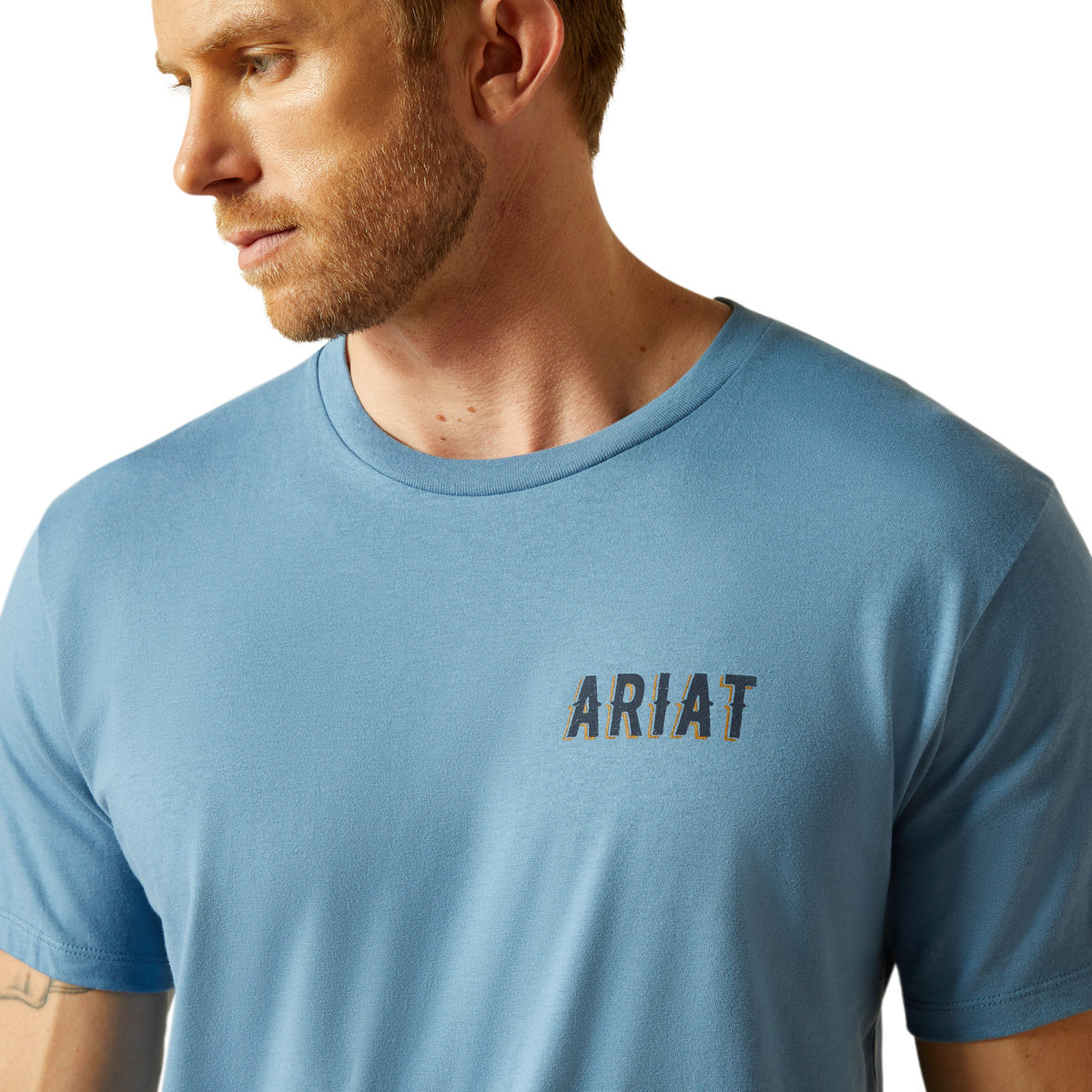 Ariat Mens Blazing Saddle Tee - Coronet Blue
