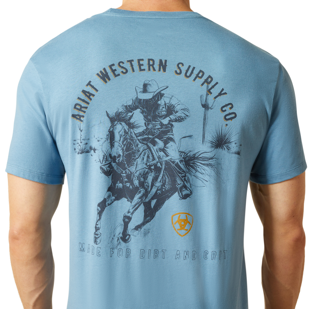 Ariat Mens Blazing Saddle Tee - Coronet Blue