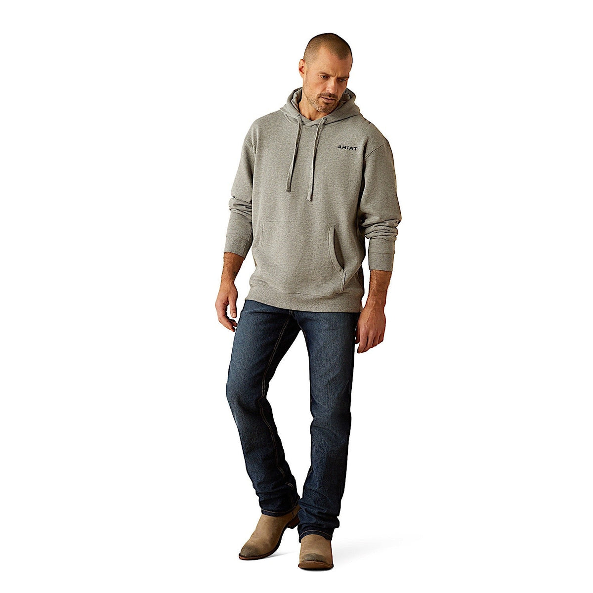 Ariat Men’s Bold Hex Hoodie - Grey Heather