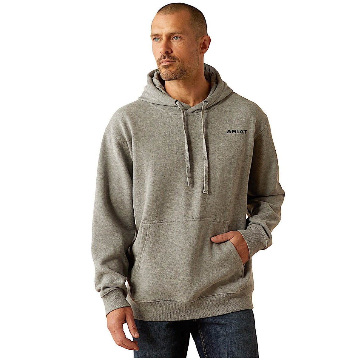 Ariat Men’s Bold Hex Hoodie - Grey Heather