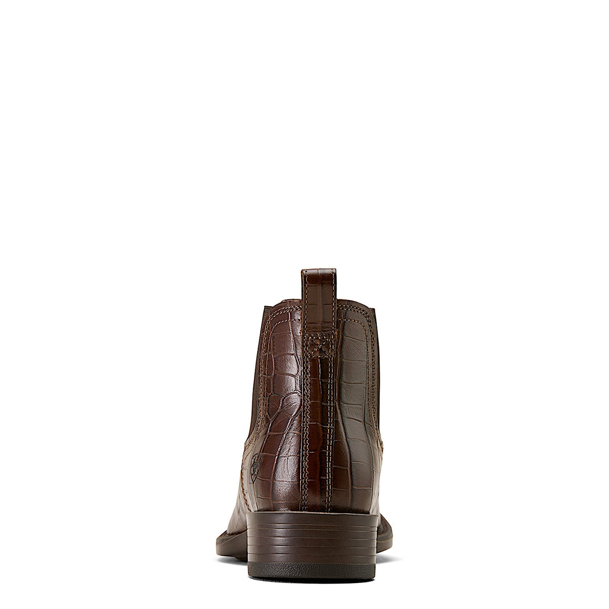 Ariat Mens Booker Chelsea Wide Square Toe Western Boot - Chocolate Croc Print