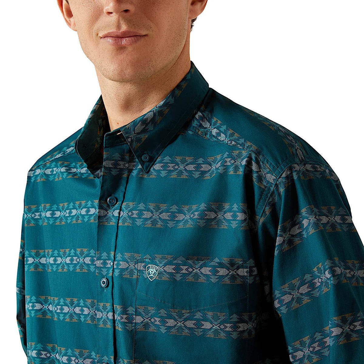 Ariat Mens Brando Classic Fit Shirt - Teal