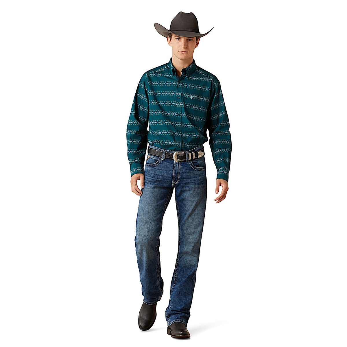 Ariat Mens Brando Classic Fit Shirt - Teal
