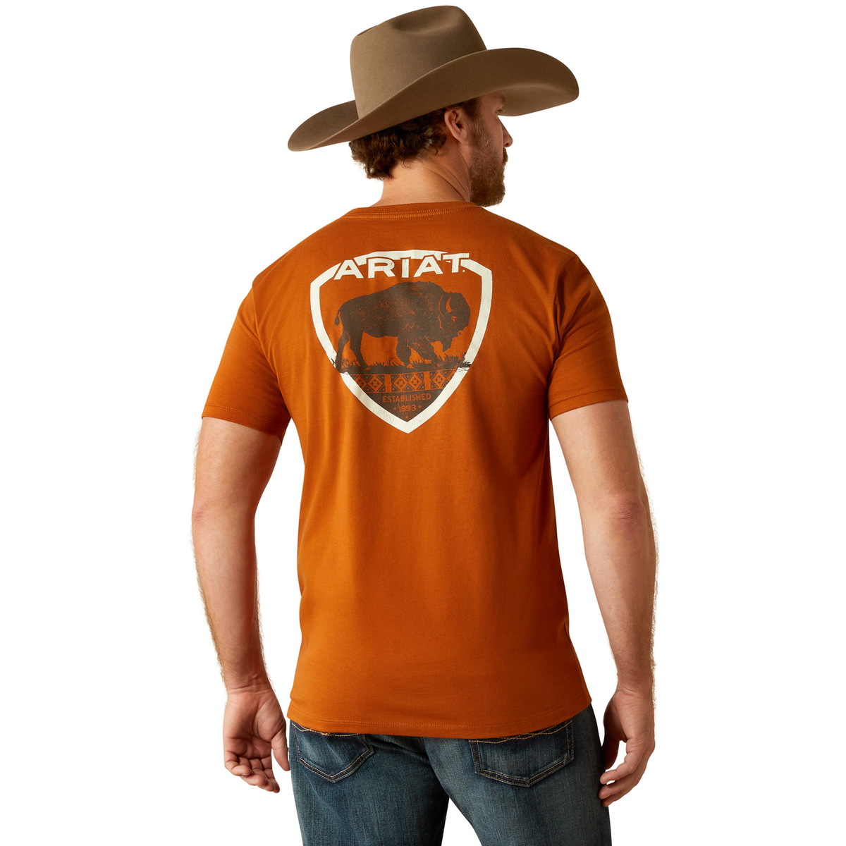 Ariat Men’s Buffalo West T-Shirt - Burnt Umber