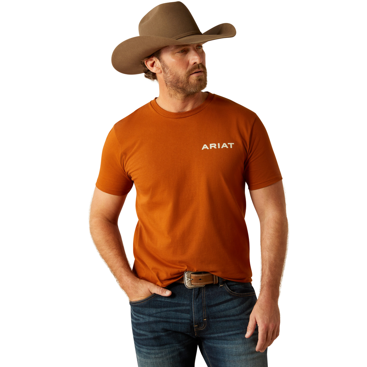 Ariat Men’s Buffalo West T-Shirt - Burnt Umber