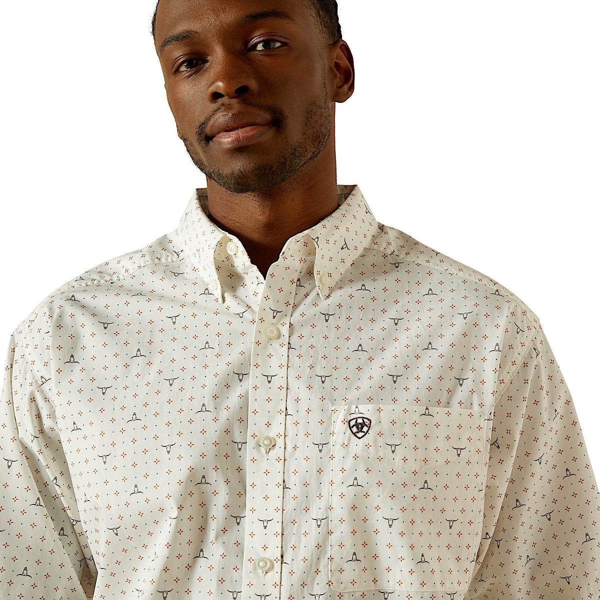 Ariat Mens Buster Classic Fit Shirt - White