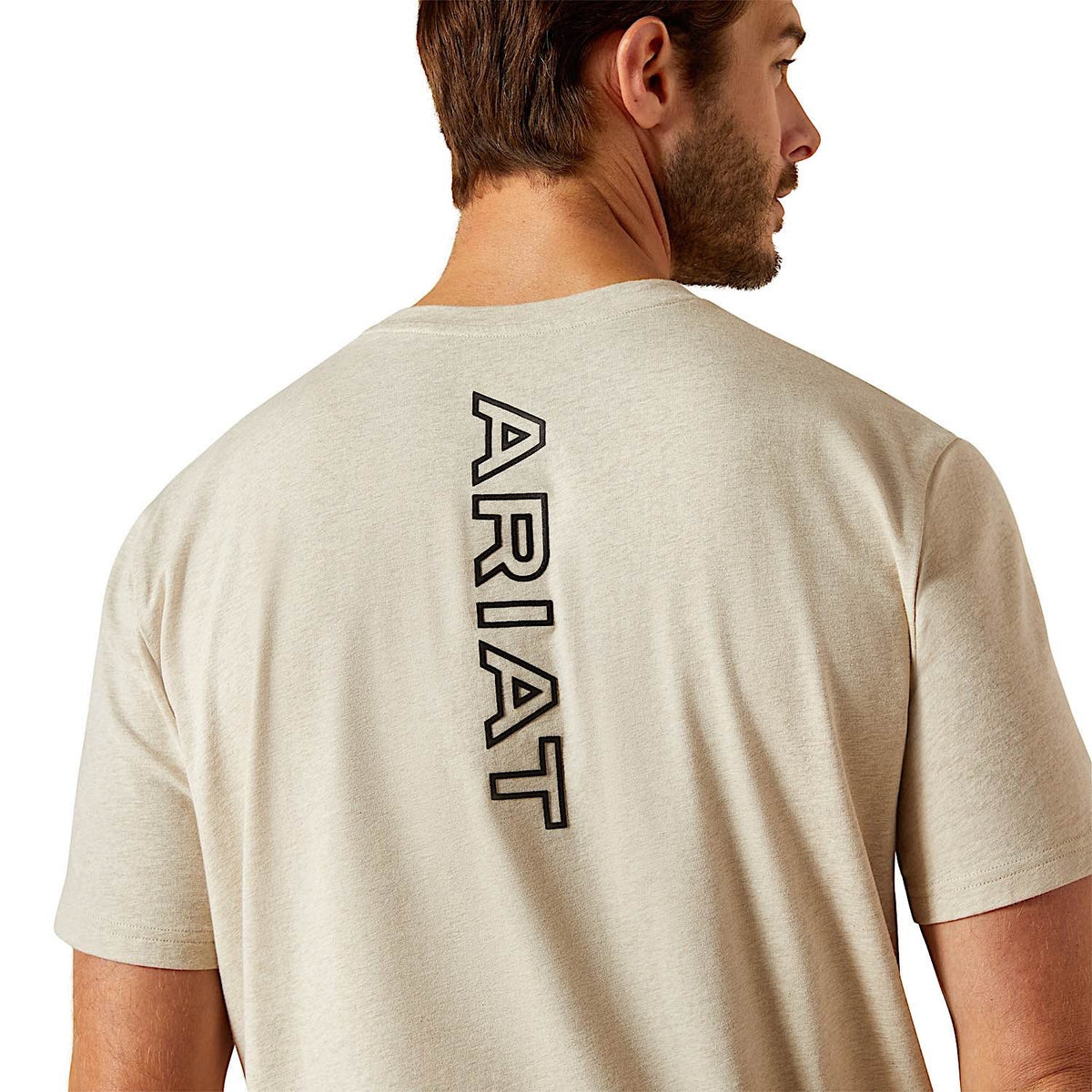 Ariat Mens BV Logo T-Shirt - Khaki Heather