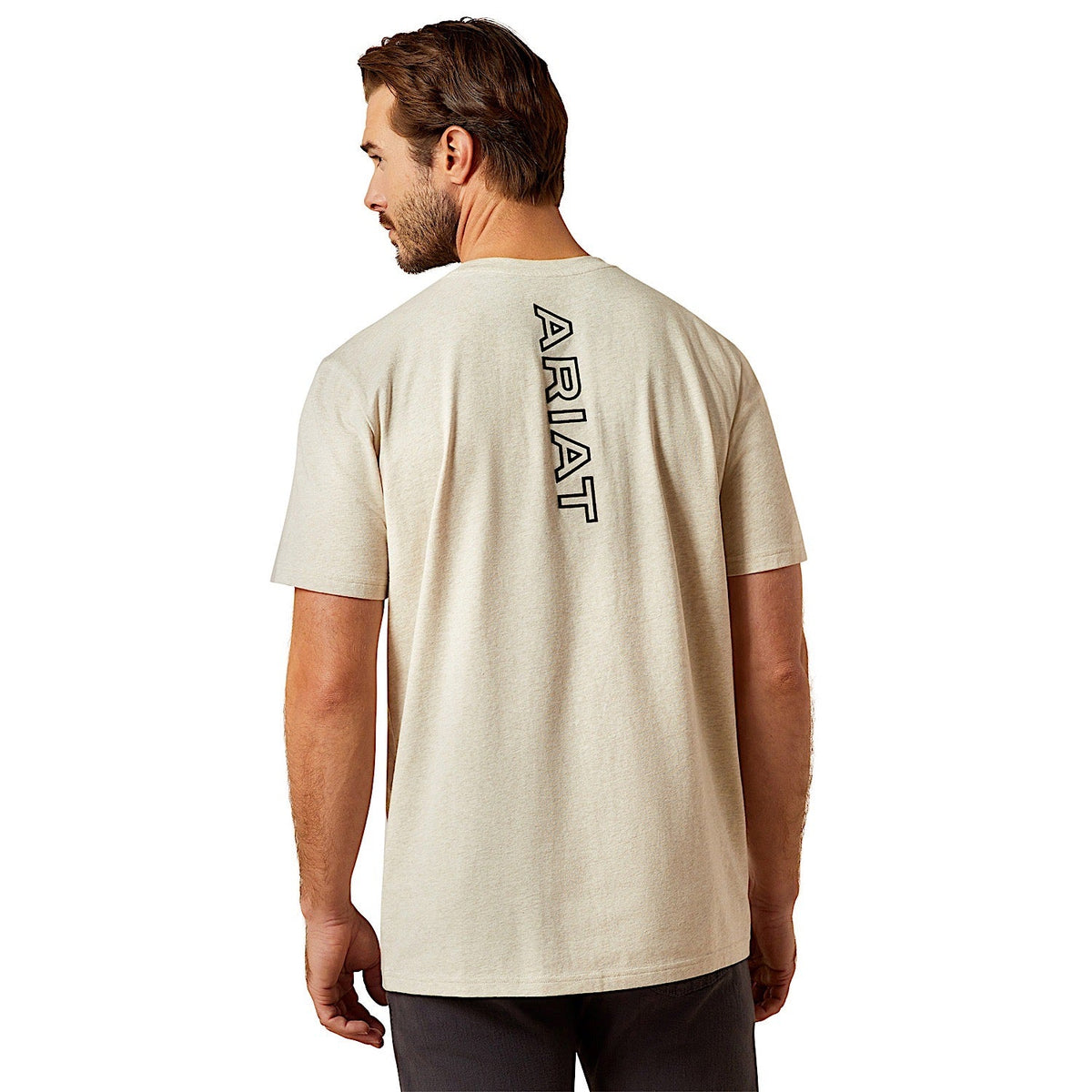 Ariat Mens BV Logo T-Shirt - Khaki Heather