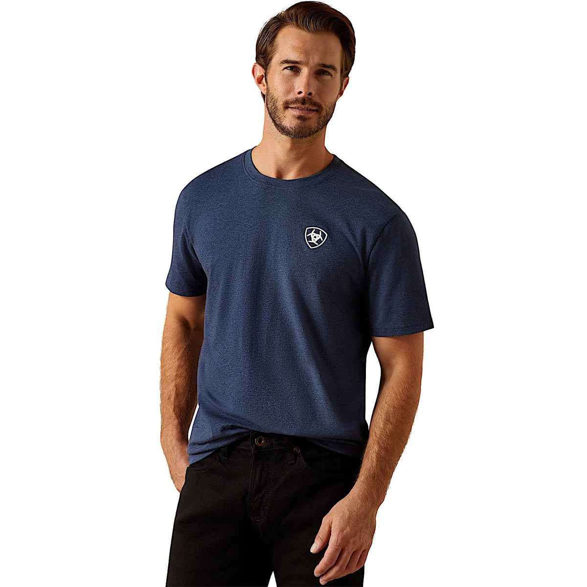 Ariat Mens BV Logo T-Shirt - Navy Heather