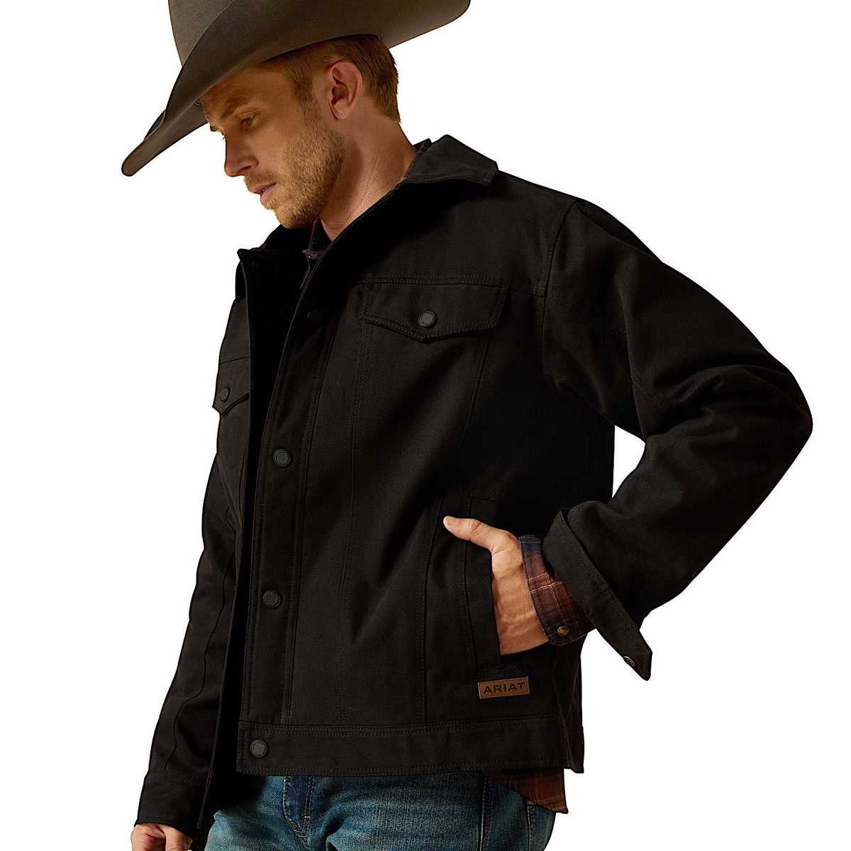 Ariat Mens Canvas Rancher Jacket - Black