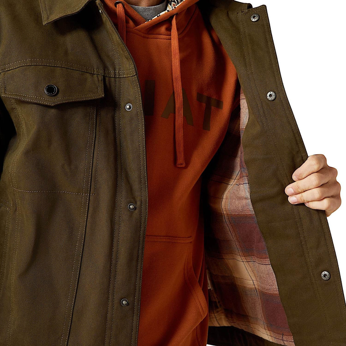 Ariat Mens Canvas Rancher Jacket - Desert Sand Khaki