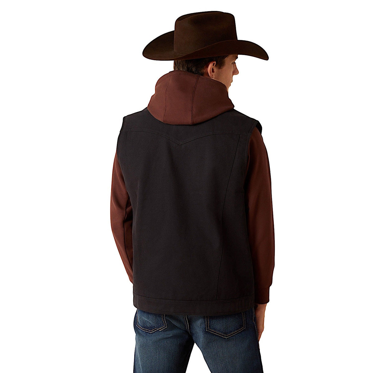 Ariat Mens Canvas Rancher Vest - Black