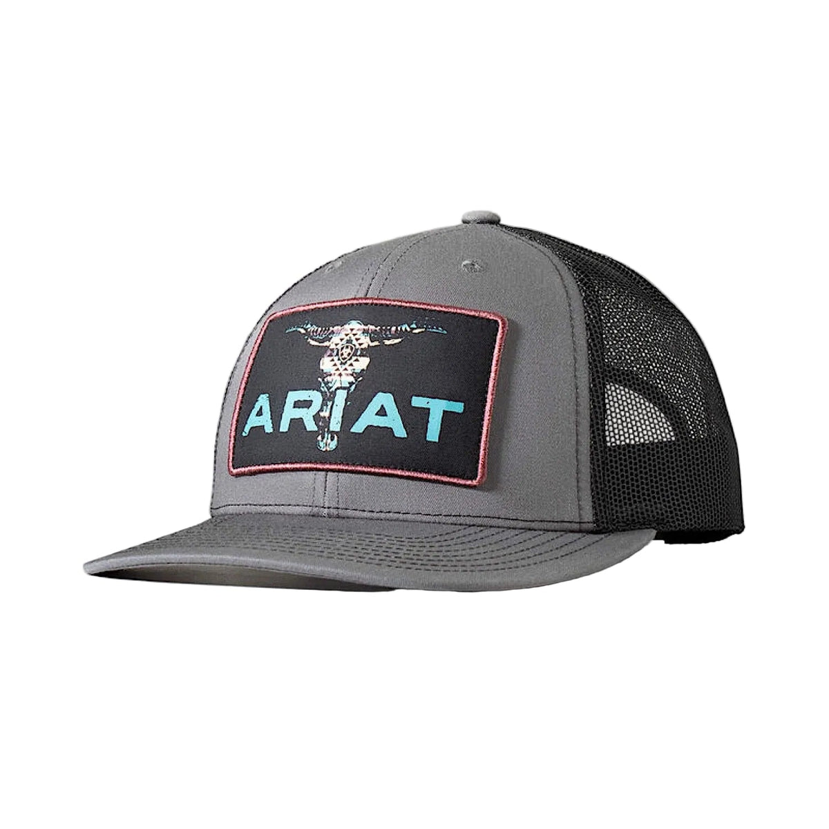 Ariat Mens Cap Bull Skull Patch - Chilli