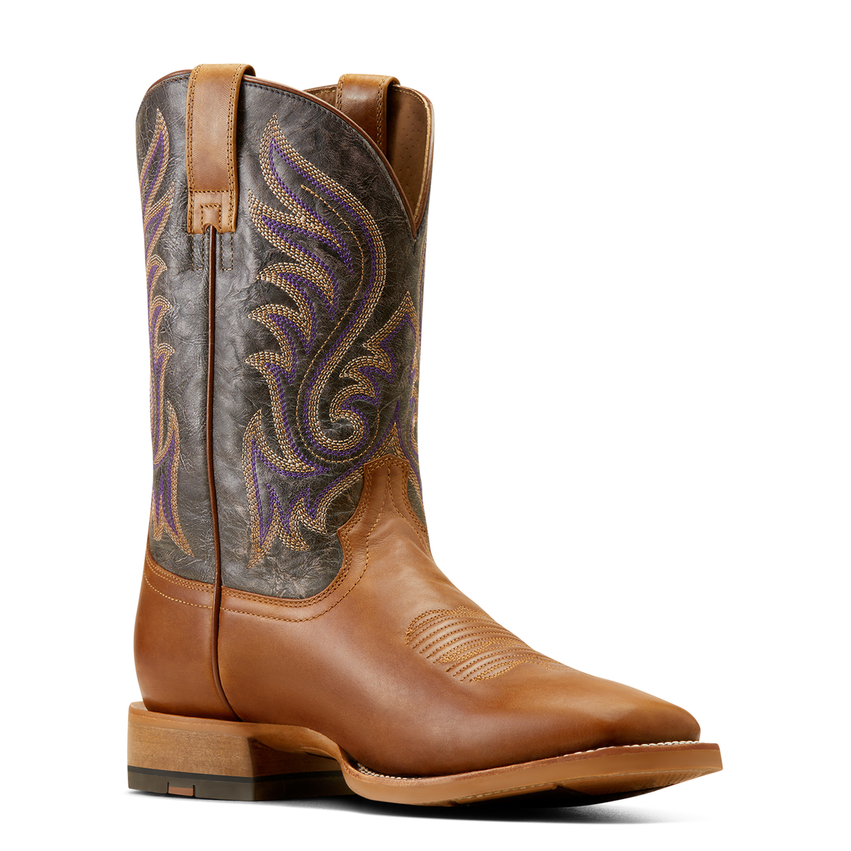Ariat Men’s Cattle Call Rodeo Boot - Tan/Smokey Purple