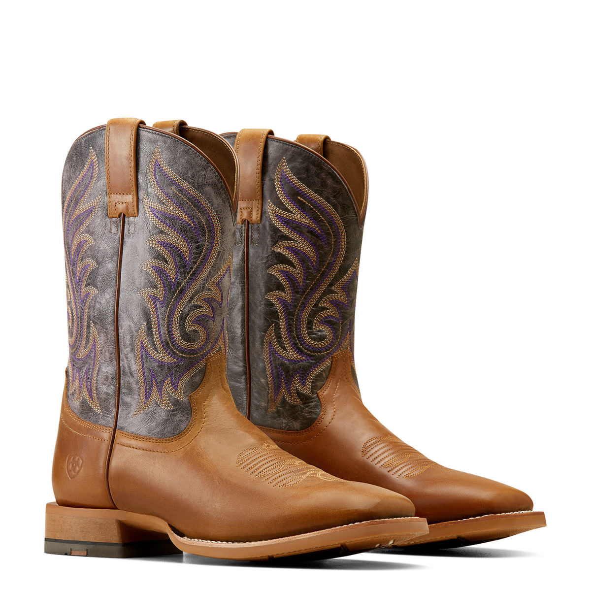 Ariat Men’s Cattle Call Rodeo Boot - Tan/Smokey Purple
