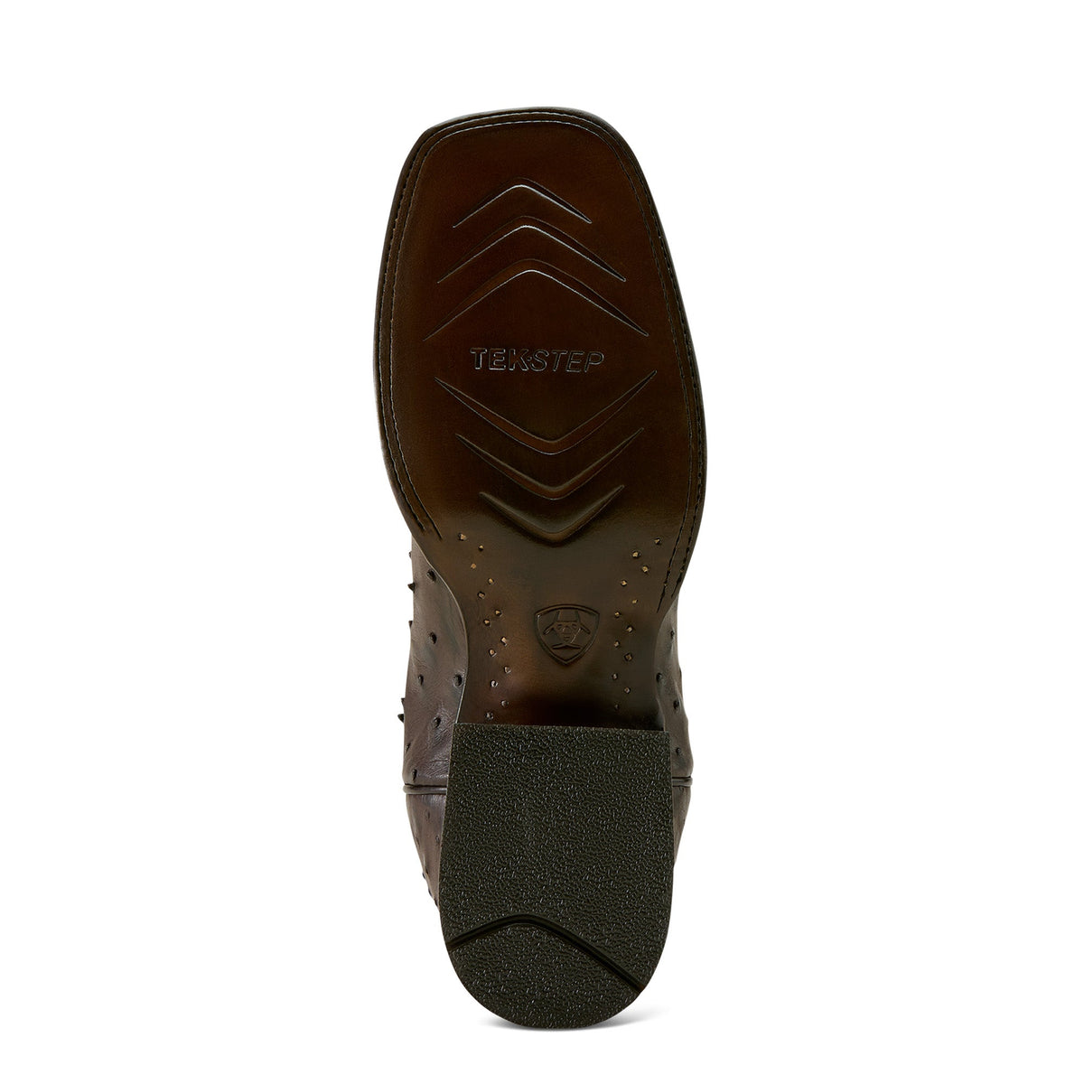 Ariat Mens Classic Cash Wide Square Toe Western Boot - Cigar Full Quill Ostrich / Loco