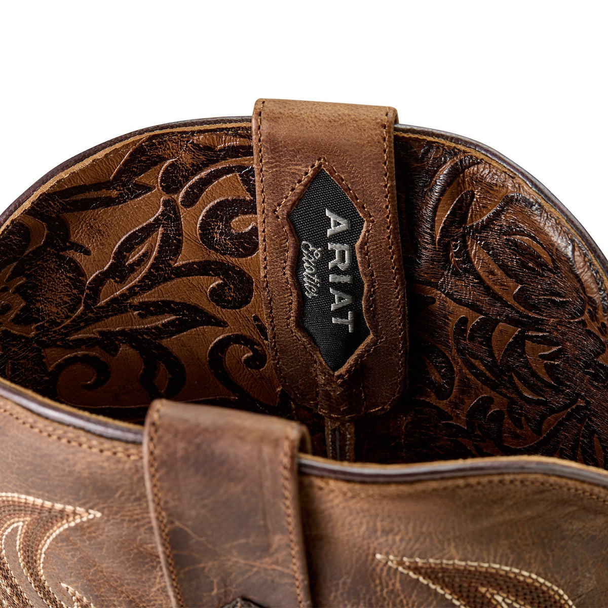 Ariat Mens Classic Cash Wide Square Toe Western Boot - Cigar Full Quill Ostrich / Loco