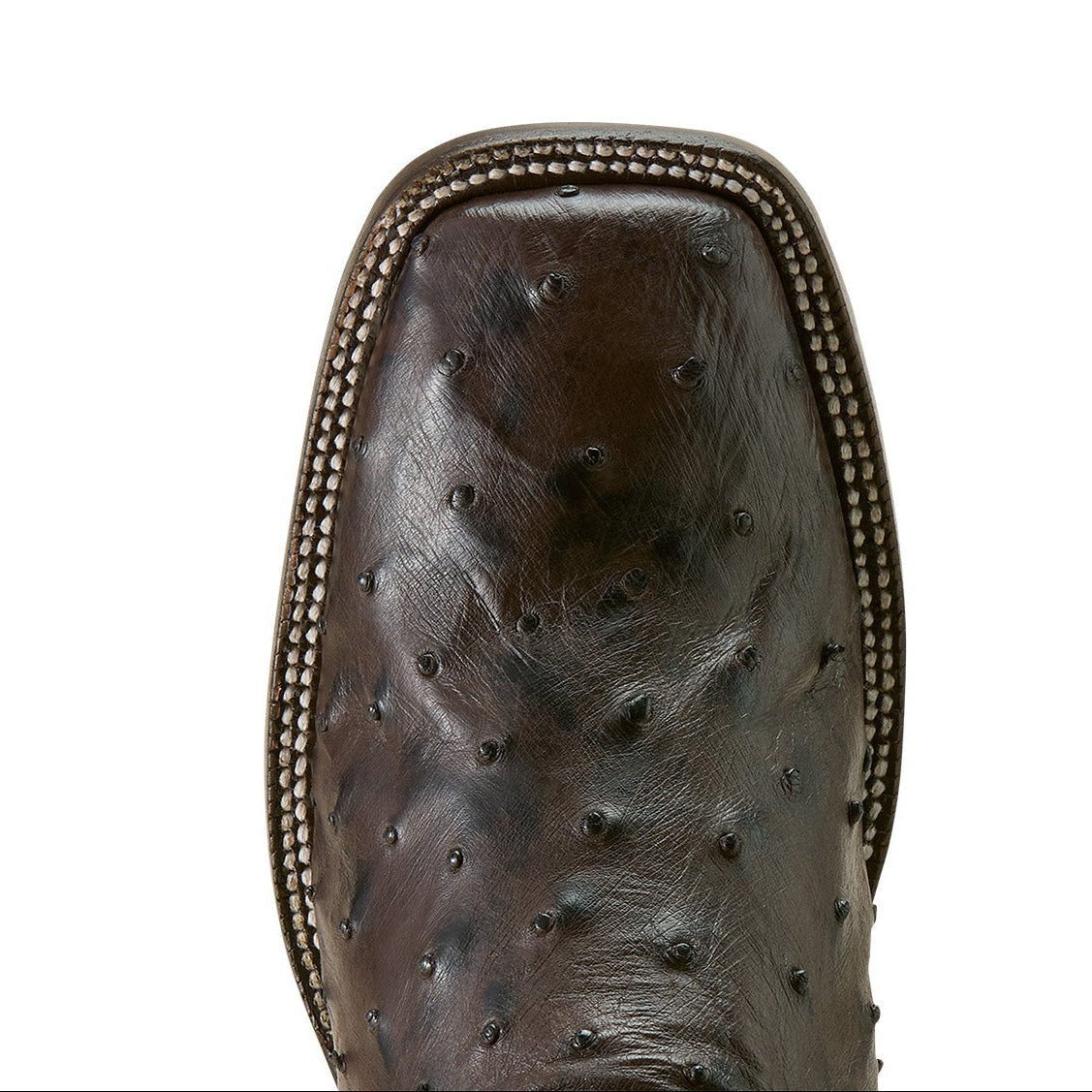 Ariat Mens Classic Cash Wide Square Toe Western Boot - Cigar Full Quill Ostrich / Loco