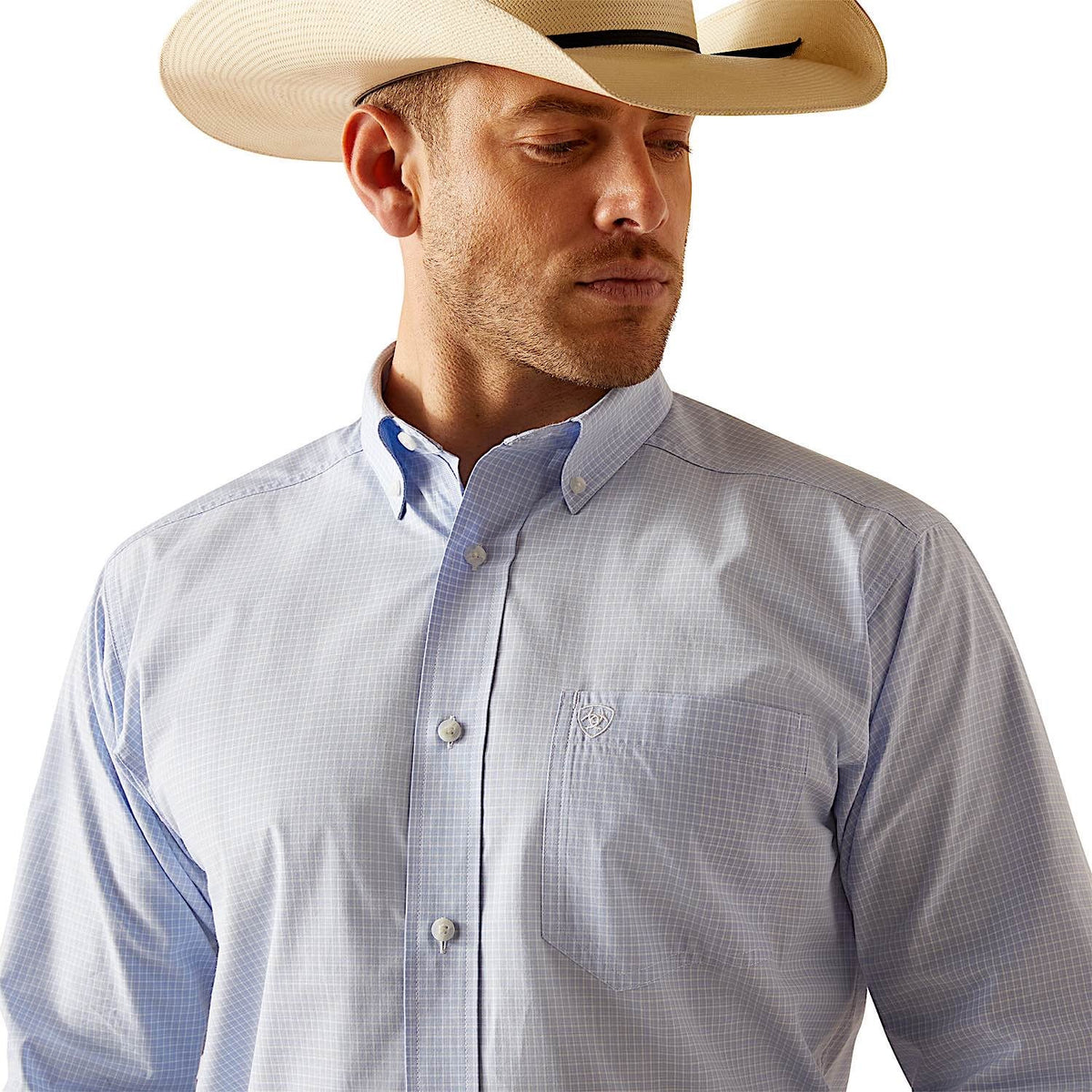 Ariat Men’s Classic Fit Pro Dabney Shirt Light Blue