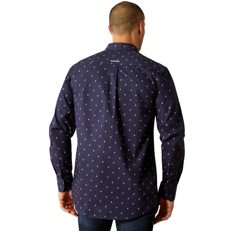 Ariat Mens Cordell Fitted Shirt - Navy