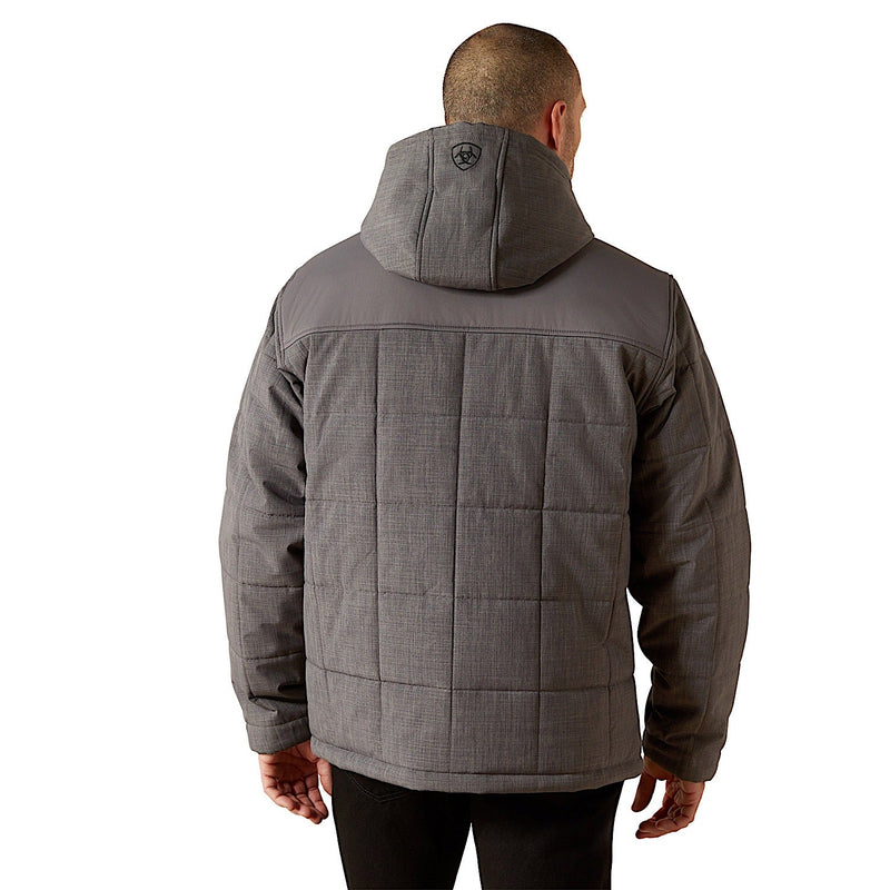 Ariat Mens Crius Hooded Insulated Jacket - Grey Heather