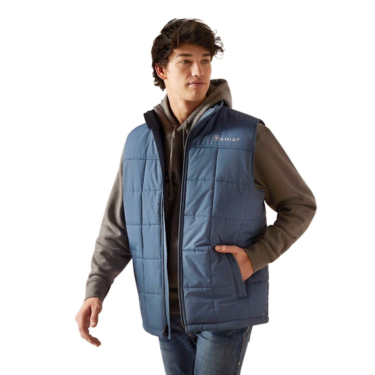 Buy Ariat Mens Crius Insulated Vest Steely The Stable Door
