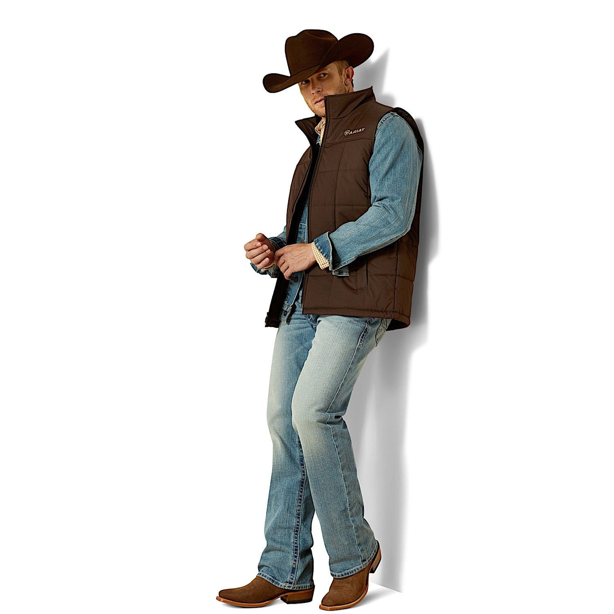 Ariat Mens Cruis Insulated Vest - Brown